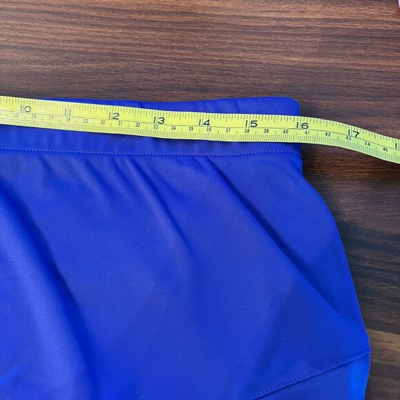 Adidas Club PleatTennis Skort Womens Blue Yellow Pull On Elastic Waist Large - Picture 3 of 7